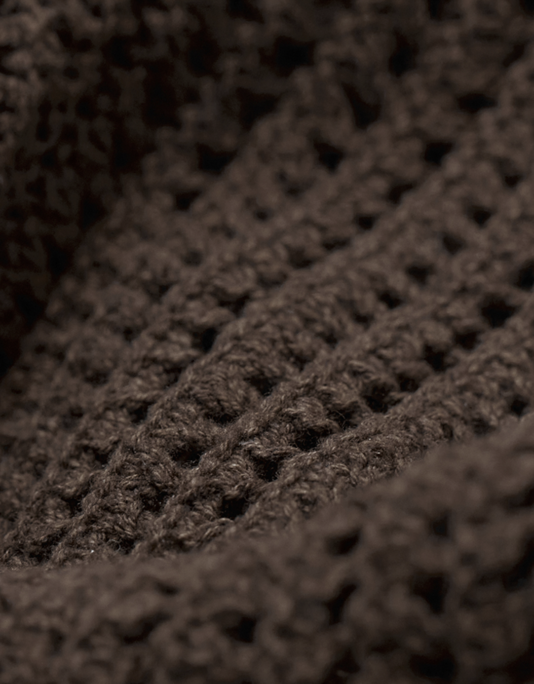 Auralee - BABY SURI ALPACA SHEER KNIT SKIPPER POLO (DARK BROWN